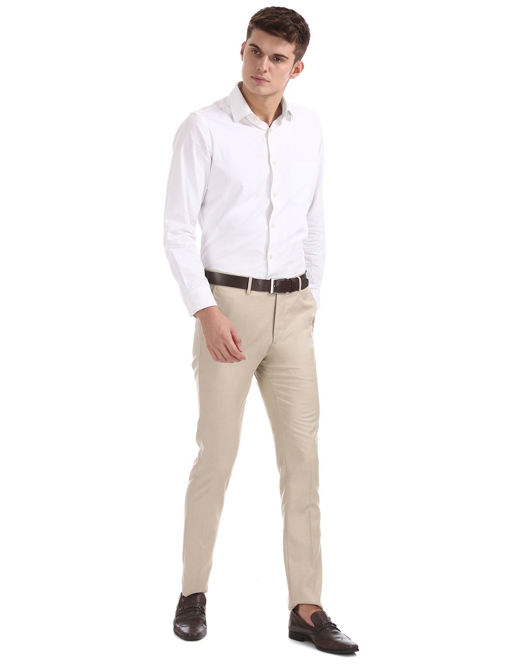 U.S. Polo Assn. Men Solid Formal Wear Trousers